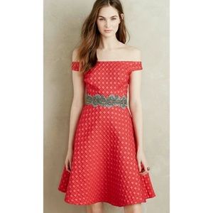 NWT Off The Shoulder Red Dress from Anthropology